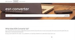 Desktop Screenshot of esnconverter.com